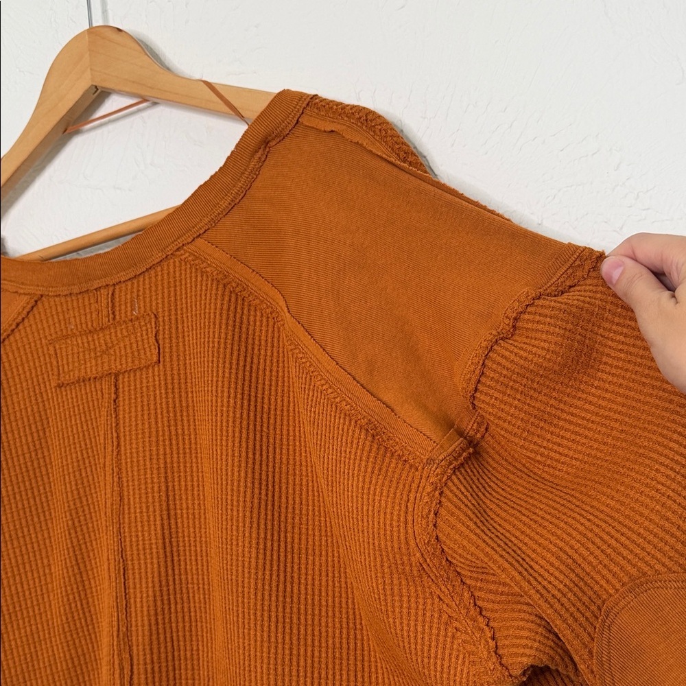 We The Free Free People Thermal Knit Shirt In Autumn Wildflower size small - Picture 9 of 14